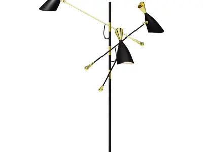 Outdoor designer lamp Duke by Delightfull black 3D model