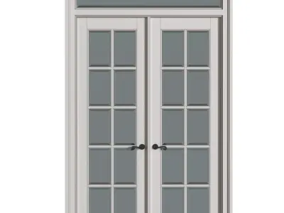 Exterior Modern Classic French Patio Doors 3D model