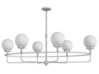 Beverly hills oval chandelier Low-poly 3D model