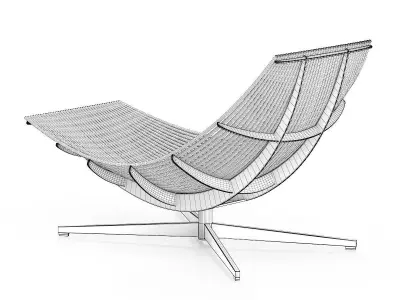 Black Modern Lounge Chair 3D model