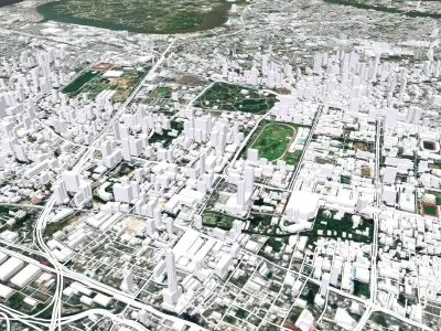 Cityscape Bangkok Thailand 3D model