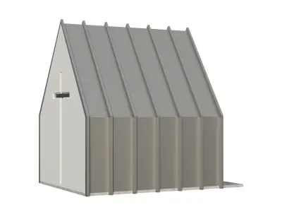 Chapel in shape of cuboid 3D model