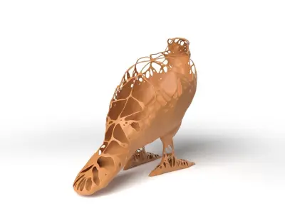 Hawk Dust Voronoi Low-poly 3D model