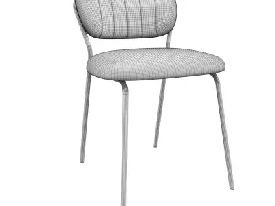 CHAIR JOLIEN GOLD DARK BLUE 3D model