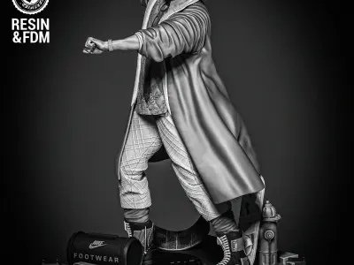 Wicked Movies Dr Emmett Brown Sculpture 3D print model