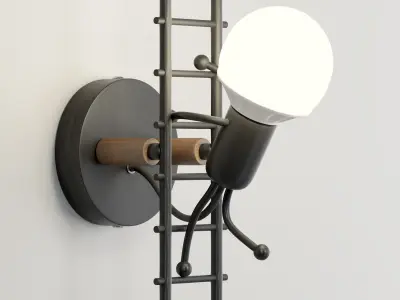 Creative Little Man Lamp 3D model