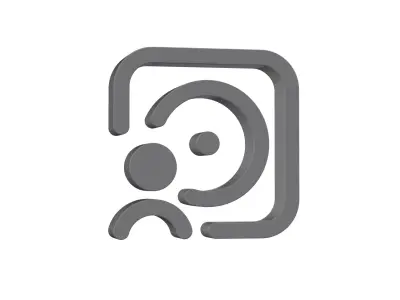 3d album circle user Low-poly 3D model