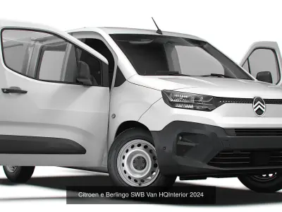 Stellantis Small E Van HQ Interior SWB 2024 3D Model Pack