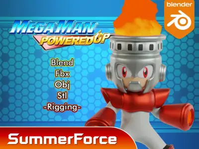 Fireman - Megaman Powered up 3D model