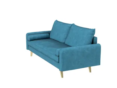 Modern Fabric Sofa Low-poly 3D model