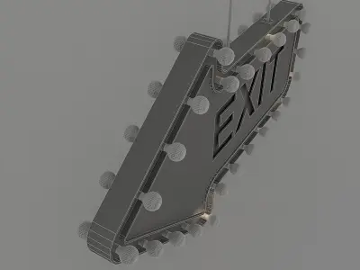 Light Bulb Loft Exit Signage 3D model