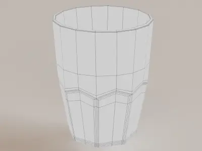 Glass vase Low-poly 3D model buy