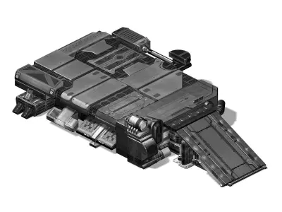 Spacecraft - Ground Platform 06 3D model