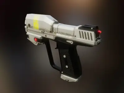 Sci-Fi Pistol Low-poly 3D model