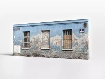 Abandoned Old House-Building Asset Low-poly 3D model