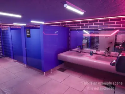 Public Restroom Assets Low-poly 3D model