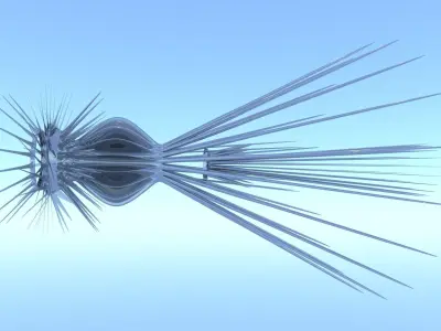 Spaceship Drilling Machine Sci-Fi 3D LowPoly 3D model