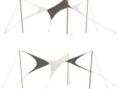  manta hexagonal sail shader 3D model