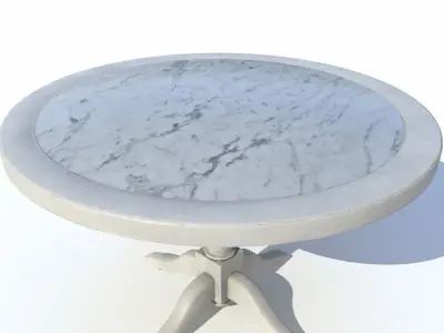 Round Dining Table 13 PBR Low-poly 3D model