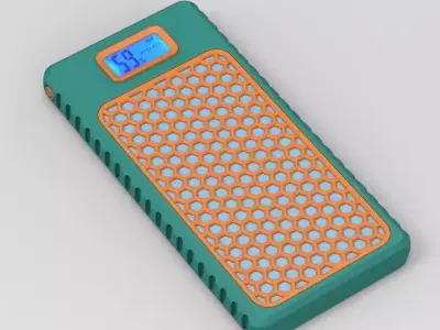 Power Bank 10K mah Enclosure Honeycomb Style 3D print model