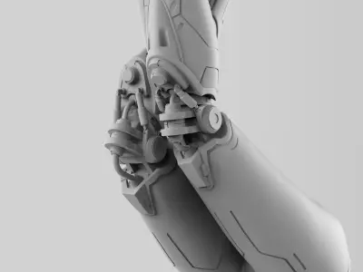 Cyber Girl printable figurine 3D print model