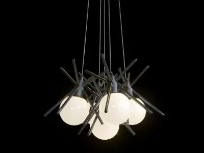 Beale 5 Light Pendant 3D model