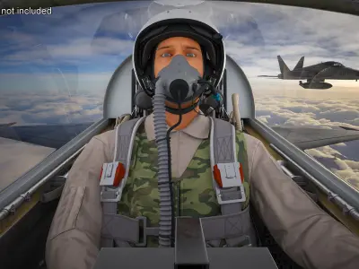  Combat Fighter HESA Saeqeh with Pilot in Flight 
