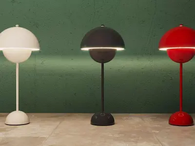 Scandinavian feeling table lamp 3D model