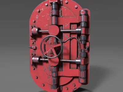 Painted industrial Door  3D model