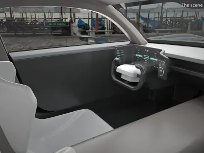  Aerodynamic Sport Concept Vehicle Black Rigged 