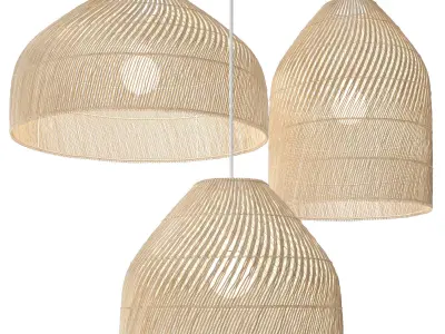 Java Collection rattan ball pendant light 3D Model Pack