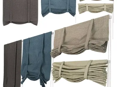 Roman curtain set 3D model