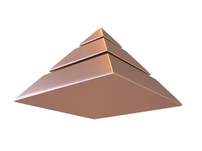 Layer Pyramid v1 005 Low-poly 3D model