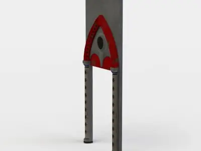 Enterance without door Low-poly 3D model