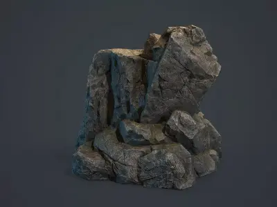 Rock Boulder 9 Low-poly 3D model