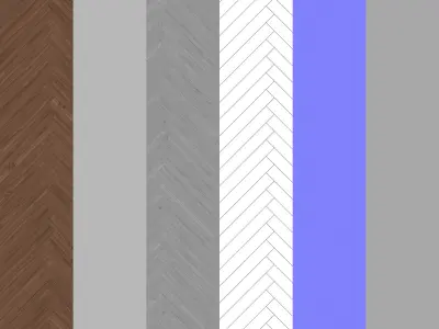 Parquet - Laminate - Wooden floor 3D model 5