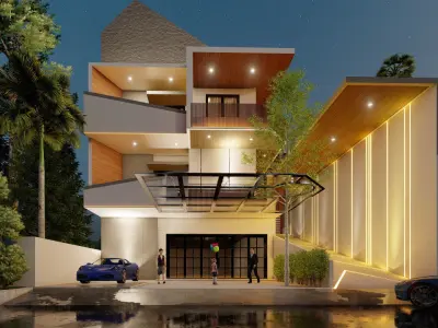 Modern House Lumion and Sketchup Scene 3D model
