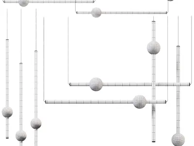  Lee Broom ORION GLOBE LIGHT POLISHED GOLD Low-poly 3D model