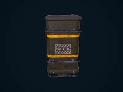 Sci-Fi Barrel Low-poly 3D model