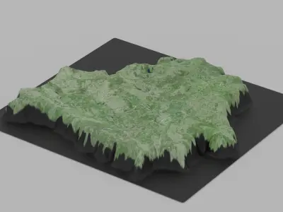 Belarus Map Country Low-poly 3D model