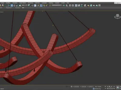 Swing Time LED Pendant Light Low-poly 3D model