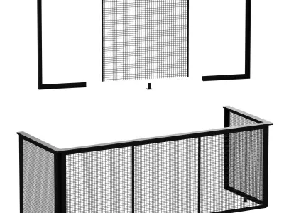 Metal mesh fencing for balcony terrace mesh fence 3D model