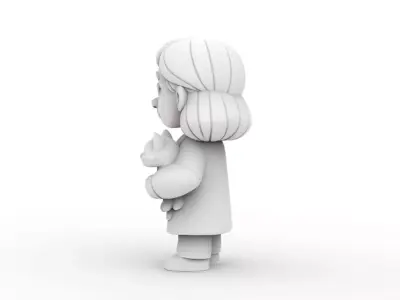 Cartoon Veterinarian 3D Printable 3D print model