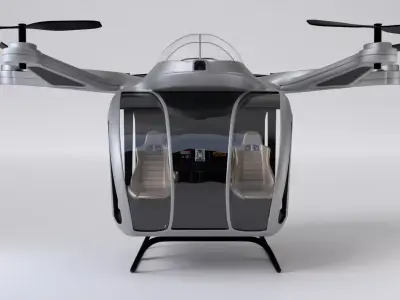 Futuristic Air Taxi Drone 3D Model 3D model