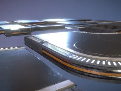 Sci Fi Floors Kit 1 Low-poly 3D model