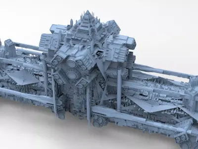 Nile River Sci fi Station 1 3D model