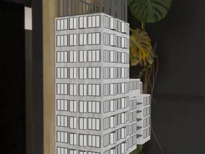 high-rise building 3D print model