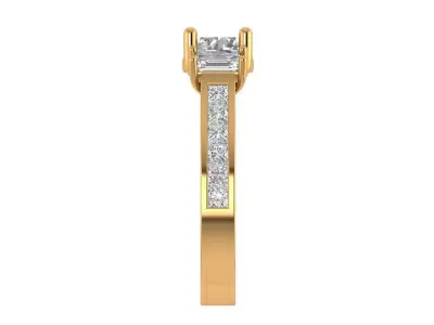Round Engagement Ring 3D print model buy