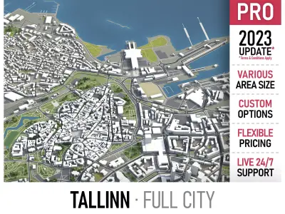 Tallinn  Low-poly 3D model