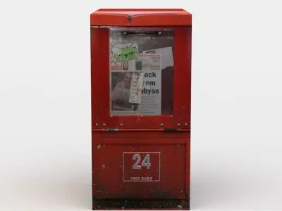Newsletter machine Low-poly 3D model